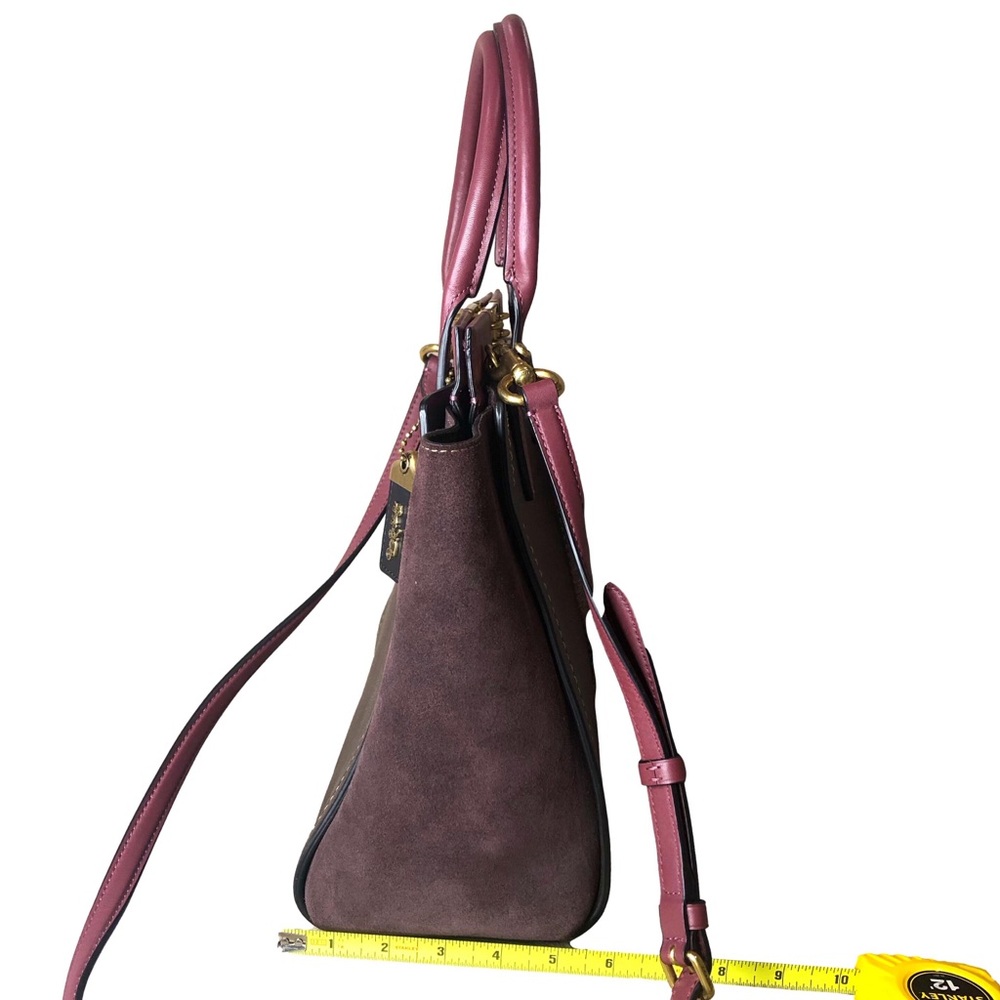 COACH 1941 Troupe Tote Colorblock in Vintage Mauve Brown Burgundy Satchel - Picture 8 of 17